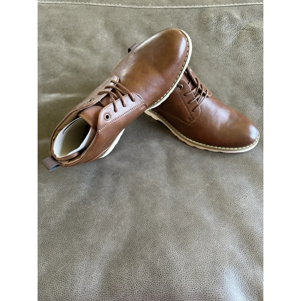 Madden NYC Hoffman Chukka Boot Lace Up Cognac‎ Mens Shoes Size 8 - New in Box